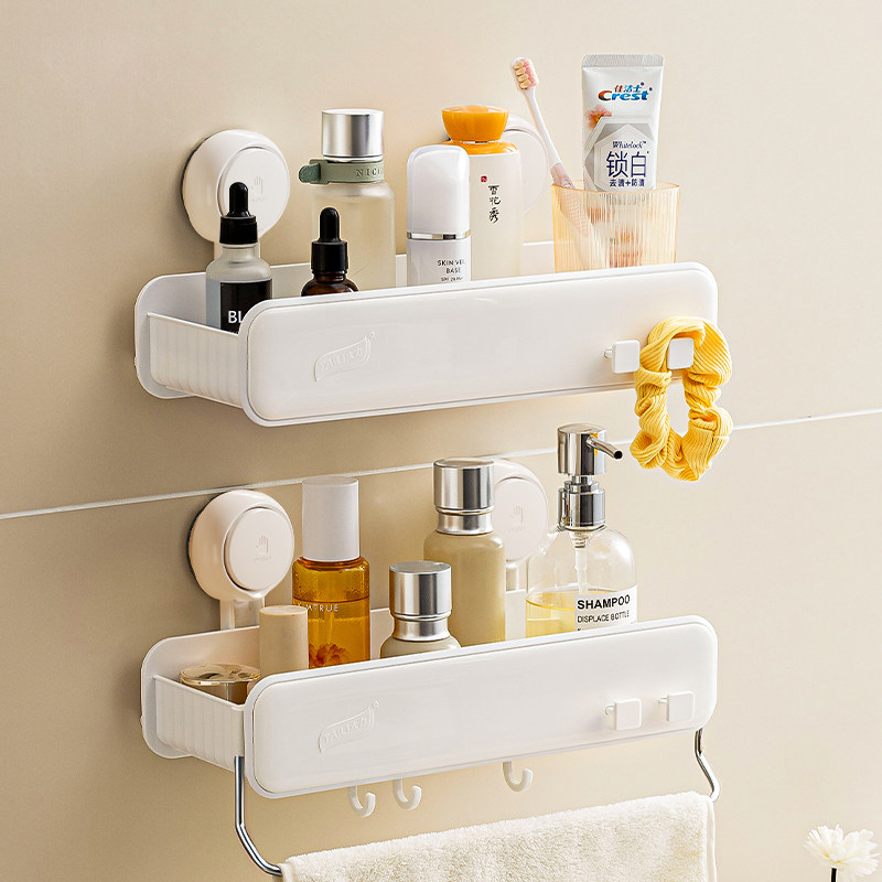 洗漱台置物架吸盘式厕所浴室洗手间免打孔卫生间墙上收纳神器